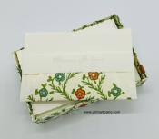 Coffret Fleurs bleues et oranges
