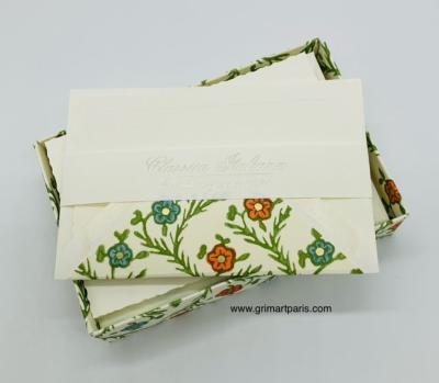 Coffret Fleurs bleues et oranges