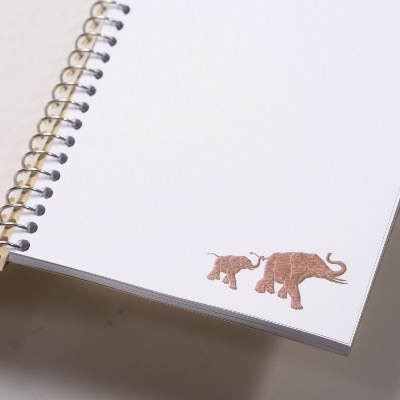 Carnet spirale éléphants